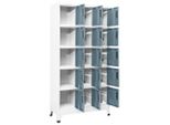 Vidaxl Armadietto Grigio Chiaro E Grigio Scuro 90X40X180 Cm In Acciaio