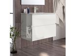 Mobile Bagno Sospeso Bianco Laccato Londres 2 Cassetti 70X45X59H