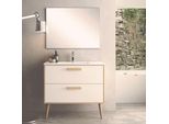 Mobile Bagno Nordic: Stile Scandinavo Rovere E Bianco E Funzionalità 80X45X80H