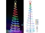 Albero Di Natale A Spirale A Led Luce Rgb Dimmerabile Albero Di Natale Pieghevole Decorazione Natalizia Luci Di Natale Con Timer, 1,8 M