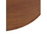 Vidaxl Piano Tavolo Rotondo Marrone Scuro Ø80X1,5 Cm Legno Di Quercia Trattato