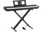 Pianoforte Digitale Vevor, 88 Tasti Completamente Pesati, Pianoforte Elettrico A Doppia Tastiera E Altoparlante Con Supporto A X, Pedale Sustain, Funzione Di Registrazione, 280 Note, Connessione Wireless, Per Principianti, Nero