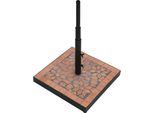 Vidaxl Supporto Per Ombrellone In Terracotta Quadrato 12 Kg