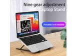 ["Supporto Pieghevole Per Laptop Supporto Portatile Per Notebook Laptop Macbook Holder Supporto Di Raffreddamento Regolabile Per Tablet E Accessori Per Laptop, Nero""],"