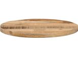 Piano Del Tavolo Ø 40X3,8 Cm Rotondo Legno Di Mango Massiccio Grezzo