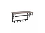 In And Outdoormatch Appendiabiti A Parete Garth - Con Ripiano Per Cappelli - Appendiabiti A Muro - Legno - Industriale