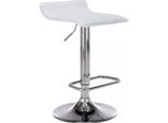 In And Outdoormatch Sgabello Da Bar Garry - Set Di 1 - Ergonomico - Sgabello Da Bar Senza Schienale - Cucina - Bianco - 58-78Cm