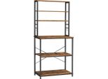 In And Outdoormatch Armadio Industriale Koloni - Scaffale - Libreria - Scaffale Per Archiviazione - Armadi - Metallo - Marrone/Nero - 80X40X167Cm