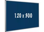 Lavagna In Sughero Pro Kennith - Telaio In Alluminio - Montaggio Facile - Puntine - Blu - Lavagne - 120X300Cm