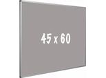 Bacheca In Sughero Pro Valenzuela - Cornice In Alluminio - Montaggio Facile - Puntine - Grigio - Bacheche - 45X60Cm