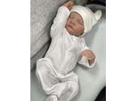 Bambola Reborn Levi Sleeping Soft Touch Da 19 Pollici A Corpo Intero Con Pelle Dipinta In 3D, Vene Visibili, Bambola D'arte Da Collezione