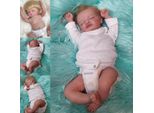 Bambola Reborn In Vinile A Corpo Intero Da 18 Pollici, Rosalie Dormiente, Pelle 3D Morbida E Realistica Con Vene Visibili, Bambola D'arte Da Collezione