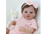 Bambola Reborn Di 48 Cm, Corpo Morbido Come Un Prato, Pelle 3D Con Vene Visibili, Oggetto Da Collezione, Bambola D'arte, Giocattolo Reborn Bebe, Regalo