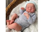 48CM Reborn Baby Doll Levi Lifelike Handmade 3D Skin Visible Veins Art Collection Doll Toy Gifttreal_Mgb_ArtnumstoffköRper