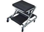 Banco Rotante Per Autofficina 2 In 1 - Banco Di Montaggio E Sgabello Per Officina - Banco Di Montaggio 915 X 415 X 128 Mm - Sedile In Acciaio E Vinile - Ruote Girevoli A 360° - Sedile Pieghevole, Portata Fino A 136 Kg - Banco Rotante