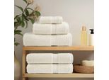 Vidaxl Asciugamani Da Doccia Premium Solund 10 Pz. Bianco Crema 70X140 Cm 600 G/M²