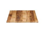 Vidaxl Piano Da Tavolo Con Bordo Ad Albero 100X80X2,5 Cm Legno Massiccio Di Mango Grezzo