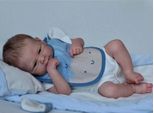 Bambola Reborn Alta 45 Cm, Già Dipinta, Elijah, Neonato Addormentato, Dimensioni Pelle 3D, Vene Visibili, Bambola D'arte Da Collezionare