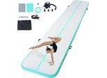Tappetino Gonfiabile Per Ginnastica - Tappetino Gonfiabile Per Ginnastica, Pista Per Tumbling Con Pompa Elettrica - 598 X 101 X 10 Cm - Tappetini Per Esercizi A Casa/Palestra/Yoga/Cheerleading - Verde.