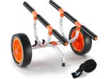 Carrello Per Kayak - Lega Di Alluminio - 800X751X470Mm - Fino A 204Kg - Ruote In Gomma Da 30Cm - Regolabile - Carrello Di Trasporto Per Barca, Kayak, Canoa - Carrello Per Surf - Rimorchio Per Barca