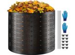 Compostiera Rapida 1000L - Compostiera Da Giardino 90X100Cm - Termocompostiera In Plastica Hdpe - Resistente Alla Corrosione E Al Calore - Contenitore Per Compostatori Per La Riduzione Dei Rifiuti Domestici