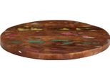 Vidaxl Piano Da Tavolo Ø 40X2,5 Cm Rotondo In Legno Massiccio Antico