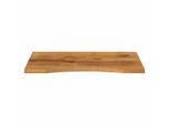 Vidaxl Piano Scrivania Con Nicchia 90X50X2,5 Cm In Legno Massiccio Di Mango