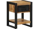 Vidaxl Comodino 35X34X45 Cm Legno Di Mango Grezzo