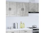 Vidaxl Parete Attrezzata Per Cucina Porto Cemento Grigio Materiale Legno