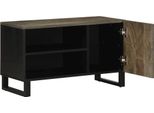 Mobile Tv Vidaxl 80X33X46 Cm In Legno Massiccio Di Mango