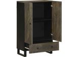 Vidaxl Credenza 60X33X100 Cm In Legno Massiccio Di Mango