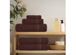 Vidaxl Asciugamani 4 Pz. Marrone 50X100 Cm 360 G/M² 100% Cotone
