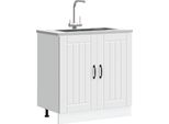 Vidaxl Base Lavello Lucca White Materiale A Base Di Legno