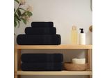 Vidaxl Asciugamani 4 Pezzi Frogn Nero 30X30 Cm 100% Cotone