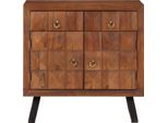 Vidaxl Cassettiera Marrone Miele 70X35X70 Cm In Legno Massiccio Di Acacia