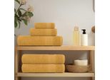 Vidaxl Asciugamani Da Doccia 2 Pz. Dorato 70X140 Cm 360 G/M² 100% Cotone