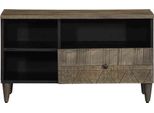 Mobile Tv Vidaxl 80X33X46 Cm In Legno Massiccio Di Mango
