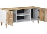 Mobile Tv Vidaxl 105X33,5X46 Cm In Legno Massiccio Di Mango