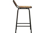 Vidaxl Sgabello Da Bar 2 Pezzi 46X35,5X80 Cm Legno Massiccio Di Mango Grezzo