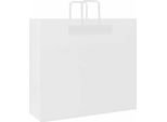 Vidaxl Sacchetti Di Carta 250 Pezzi Con Manici Bianco 54X15X49 Cm