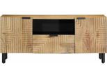 Mobile Tv Vidaxl Marrone 105X33X46 Cm In Legno Massiccio Di Mango