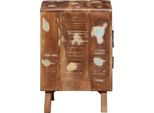 Vidaxl Comodino 40X32X46 Cm In Legno Massiccio Antico