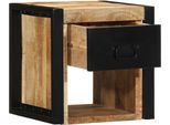 Vidaxl Comodini 2 Pezzi 40X35X40 Cm Legno Massiccio Di Mango Grezzo