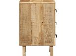Vidaxl Comodino 37X32X50 Cm Legno Massiccio Grezzo Mango