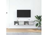 Vidaxl Mobili Tv 2 Pz. Grigio Sonoma 60X31X25,5 Cm Materiale A Base Di Legno