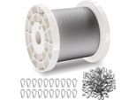 Fune In Acciaio Inox 304 - Ф1,59Mm X 100,6M - 2Kn - 7X7 Trefoli - Tecnologia Delle Funi Ad Alta Resistenza