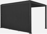 Pergola Bioclimatica In Alluminio 4X3M + 3 Persiane Verticali 130Cm , Antracite