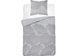 Detexpol Biancheria Da Letto In Cotone 140X200 Grigio Fiori Con Una Federa 4966B Cotone 84