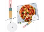 Elegante Tagliapizza Masterpan Con Manico In Legno, Acciaio Inox