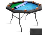 Tavolo Da Poker Pieghevole Per 8 Giocatori - Tavolo Da Poker Pieghevole E Portatile - Tavolo Da Poker Pieghevole Da 1325 Mm